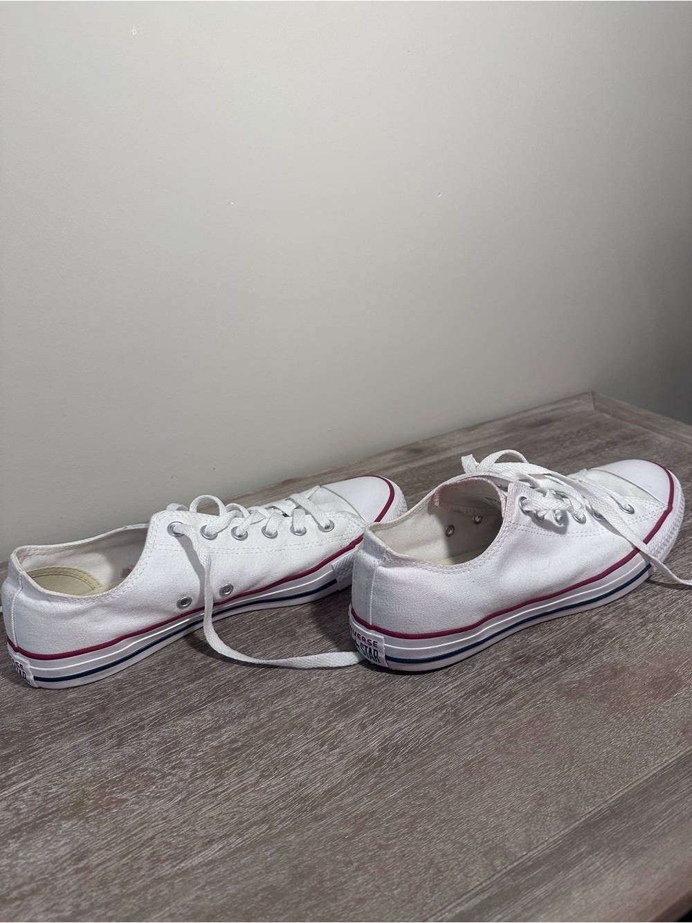 Converse Chuck Taylor All Star W7652 US 10 Optical White Canvas Skate Shoes - Picture 4 of 15